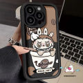 Trend Brand Label Cute Pop Mart Labubu Cartoon Couple Case Compatible For IPhone 7Plus XR 11 15 14 12 13 Pro Max 6S 15 7 6 8 Plus XS Max X SE 2020 Funny Doodle Angel Eye Soft Case. 