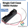 Single Cell Case | 18650 Lithium ion Battery Holder / Container With Wires. 