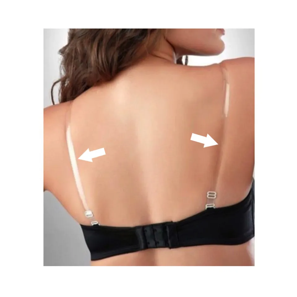Invisible Metal Transparent Bra Straps Elastic Silicone Adjustable Shoulder  Bra Straps Pair for Bras for Girls Anti-Slip Traceless Women for off-Neck 