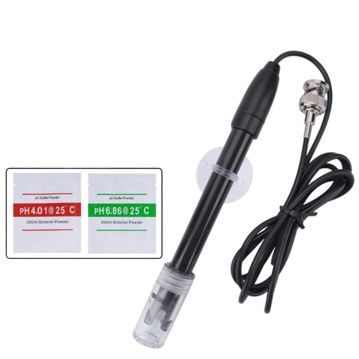 YIERYI PH Electrode Probe PH Replacement Probe PH Meter Potential Test BNC Q9 Connector Aquarium Hydroponic Laboratory Electrode