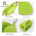 Brand Bytes 2 Pcs Silicon Pot Holder - Silicon Oven Mitts , Heat Resistant Gloves , Kitchen Accessories Anti Slip Baking Mitts , Silicon Hot Pot Holders. 