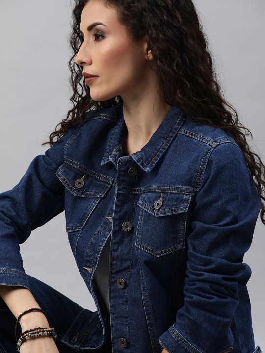 KK%20Tokyo%20Talkies%20Women%20Black%20Solid%20Denim%20Jacket%20-%20Image%204