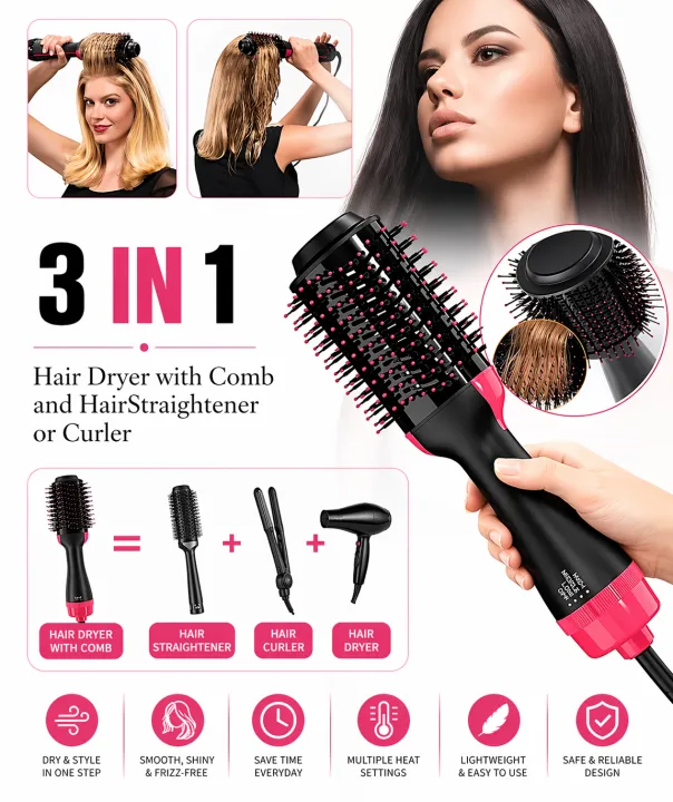Professional Salon 3-in-1 Hair Styling Brush 🌟💁♀️ | Powerful Blow ...