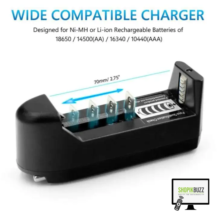3.7 V Lithium-ion Battery Charger Best Universal Single Cell Charger for 18650,16340,14500 Cells AA AAA CR123A Li-ion Batteries| SMZ Store