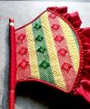 Handmade Embroidered Fancy Fan-Multi Color beautiful Design Handmade Fan . A Pack Of 2 Fan. 