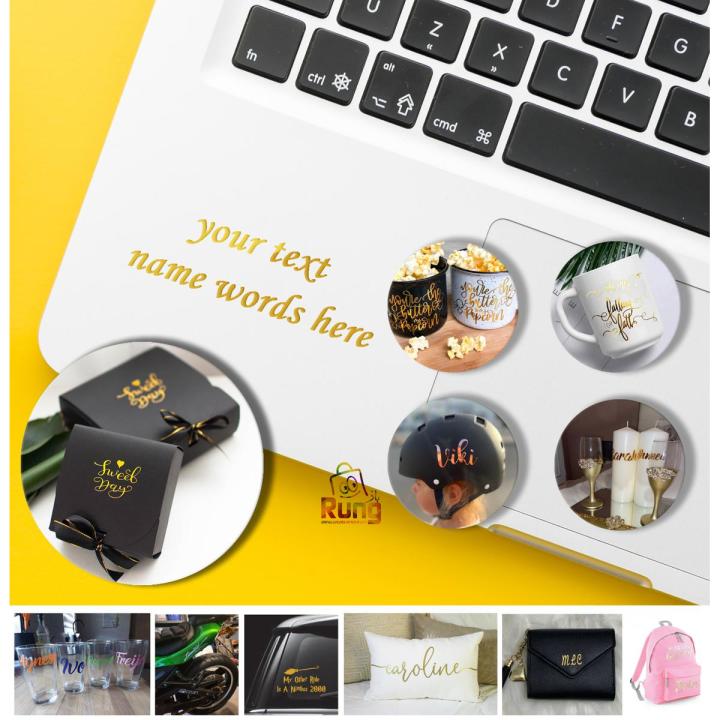 Customized Gold Golden Chrome Vinly Cut Sticker Self Adhesive