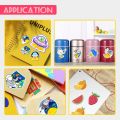 10 Sheets Holographic Paper A4 Vinyl Sticker Printable Label Self Adhesive Paper Sticker Waterproof Laser Color for Inkjet Print. 