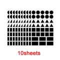 Colored Triangles Rectangular Dot Stickers for Kids Student DIY Jigsaw Puzzle Geometry Stickers Scrapbook Labels. 