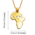 Anniyo Color Flag Nigeria Jamaica With Rhinestone Africa Maps Pendant Necklaces Ethnic Jewelry #122721. 