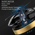 Solar-Powered Rotating Helicopter Car Air Freshener - Aluminum & Glass Enclosure, Decorative Dashboard Decor with Paper Scent Refills for Cars. 