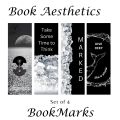 Bookmarks Set of 4 | Black and White Bookmarks | Book Aesthetics | Bookmarks for novels, Books and Quran | Book Labels | Gift Idea | Trendy Bookmark | Unique Bookmarks. 
