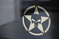 Punisher Skull (Silver Chrome) 10cmx10cm Car Sticker,Car Accessories, Stickers for Car. 
