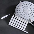 10 sets of shower brushes, anti clogging lotus head unclogging device, gap hole nozzle brush, cleaning small brush. 
