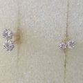 2MM Very Tiny Stud Earrings in Pure Chandi with CZ Crystals - Simple Minimalist Small Ear Studs. 