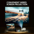 S1 Mini Portable Projector Home HD Children's Home Theater Projector Multimedia Player Compatible HDMI/USB/DC/AV/TF Card, Black. 