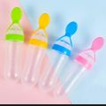 Baby Spoon Feeder - 90ml Silicone Baby Feeding Bottle With Spoon Newborn Infant Squeeze Spoon Toddler Food Supplement Rice Cereal Bottle Milk Feeder. 