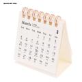 2023 Hand Drawing Solid Color Series Mini Desk Calendar DIY Portable Desktop Calendars To Do List Daily Schedule Planner Office. 