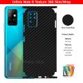 Infinix Note 8 Skin/Wrap 360 Protection Carbon fiber/ Matte/ Transparent/ Leather Back And Sides Included Camera Skin. 