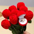 Romantic Rose Flower Bouquet Ring Box Jewelry Packaging Valentine's Day Gift Box. 