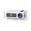 "Compact HD Outdoor Projector with LED Display: Mobile, USB, Memory Card, AV Cable, and HDMI Connectivity | 30,000-Hour Lifespan | Perfect for Home Theater and Portable Entertainment". 