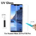 Huawei Mate 20 Pro 3D Curved Tempered Glass Screen Protector with UV Adhesive and Installation Kit 9H Hardness Anti Fingerprint. 