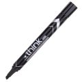 Deli - EU10120- think Permanent Marker Chisel Tip 1.5-5mm(10Pcs/Box) - Black. 