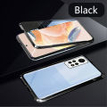 Biruiqu For Redmi Note 12 Pro 4G Magnetic Absorption Case Metal Frame Shockproof Double Sided Tempered Glass Magnetic Case Cover. 