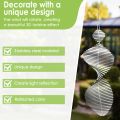 1 PCS Outdoor Hanging Decorative Spiral Metal Wind Chime 3D Spiral Wind Chime Garden Backyard Hanging Decoration Silver Stainless Steel. 