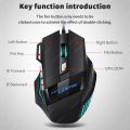 3200 DPI Gaming Mouse With 7 Programmable Buttons - 7 Light RGB Gaming Mouse USB Wired For PC, Laptop, Pubg Mobile, Free Fire. Minecraft By Funbug. 