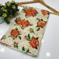 SastaaE Unstitched 1 Piece Swiss Lawn Fabric All Over Floral Print For Ladies, Women's and Girls || Available In 5 Colors Unstitched Fabric For Women. 