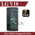 2 Pack LG V10 Tempered Glass Screen Protector Premium High Quality Polish Glass For LG V10. 