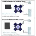 Ju-KX USB Game Controller Converter Keyboard Mouse Adapter for Switch/Xbox/PS4/PS3. 