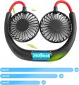 Portable Neck Fan 2500 mAh Rechargeable USB Hands-Free Mini Face Cooling Personal Double Headed Rotatable Small Fan for Working Office Reading Traveling Outdoor Sport. 