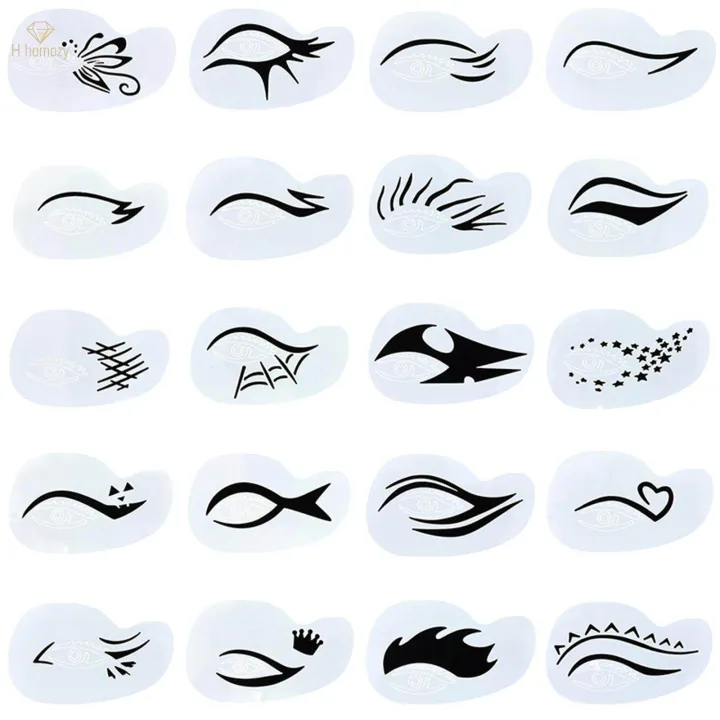 Face%20Painting%20Stencil%20Makeup%20Art%20Painting%20Smooth%20Lightweight%20Reusable%20Eyebrow%20Shape%20-%20Image%204