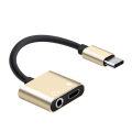 FGDSB 2 in 1 Charging 3.5mm Earphone Jack Audio Cable Type C To 3.5 mm Type-C Audio Splitter Earphone Adapter Adapter. 