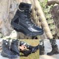 Delta and swat high quality army commando leather shoes Khaaki camel Shoes Commando Trekking Boots [black and brown] for men & boys. 