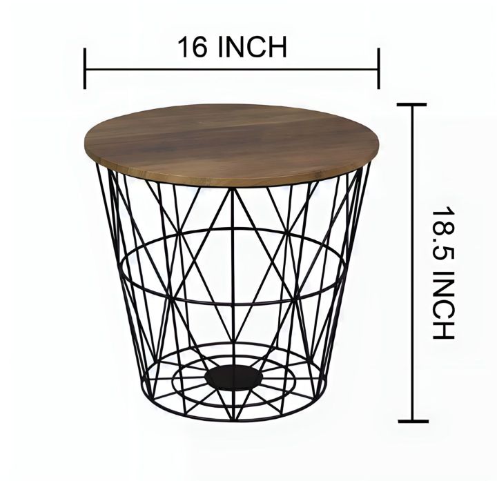 Large%20METAL%20WIRE%20REMOVABLE%20WOOD%20TOP%20FOLDABLE%20ROUND%20COFFEE%20SIDE%20TABLE%20STORAGE%20BASKET%20ONE%20PICE%20-%20Image%2010