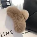 Girls Faux Hair Claw Soft Elegant Women Acrylic Hairpin Winter Plush Hair Clip for Hair Accessories Party Wedding Casual Use. 