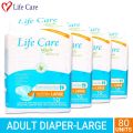LifeCare Adult Patient Diapers Disposable 80s Diapers - Large. 