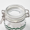 Ikea Jar with lid Set Of 3 clear glass 130 ml. 