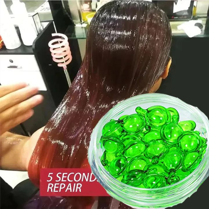 Magic Hair Vitamin Capsule Keratin Oil Repair Damage Frizzy Hair Soft Smooth Shiny Nutrition Deep Nourishing Hair Care Products