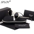 SPLOV Vintage Rap Sunglasses Men Women Steam Punk Style Hip-Hop Small Round Metal Frame Eyewear Retro Gafas De Sol With Case. 