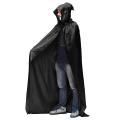 【Hot New Release】Gothic Hooded Unisex Cloak Wicca Robe Medieval Witchcraft Cape Halloween Costume Black - Black (black). 