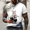 Free Shipping Animal Tiger 3D Printing Men's And Women's T-shirt High-quality Lycra Polyester Short-sleeved Oversized Summer Top. 