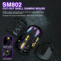 SOLAKAKA SM802 Wireless Gaming Mouse 10000 DPI Customized Macro Replaceble Switch RGB Gamer Mouse 63g Ultra-light. 