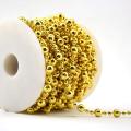 5 meter - Gold Beaded Garland, Pearl Bead Roll String Crystal Strand for Christmas/Wedding Decoration. 