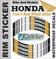 HONDA Pridor Rim Decoration Sticker. 