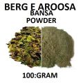 BERG E AROOSA POWDER|100:GRAM|BANSA POWDER - MALABAR NUT- VASA - ADUSA - ADHATODA VASICA. 