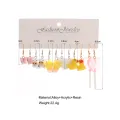 Youbo Cloud Little Duck Earrings Pendant Butterfly Cow Candy Earrings 6 Set earrings set. 