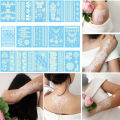 JM Newest Design White Henna Ink Lace Temporary Flash Tattoo Inspired Sticker Decal. 